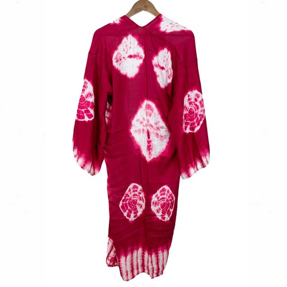 Berry Spellbound Tie-Dye Open-Front Duster Kimono - Picture 10 of 12